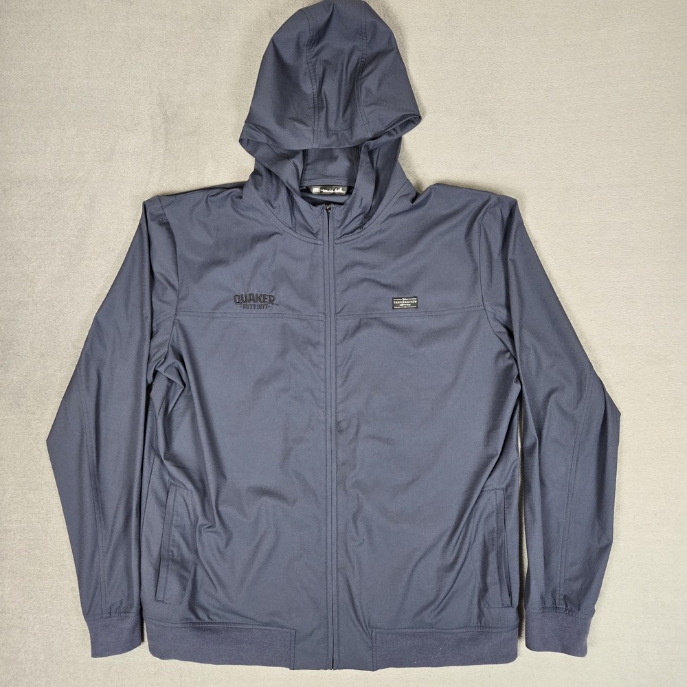 Travis Mathew Wanderlust Hoodie Mens XL Blue Performance Golf Jacket Full Zip